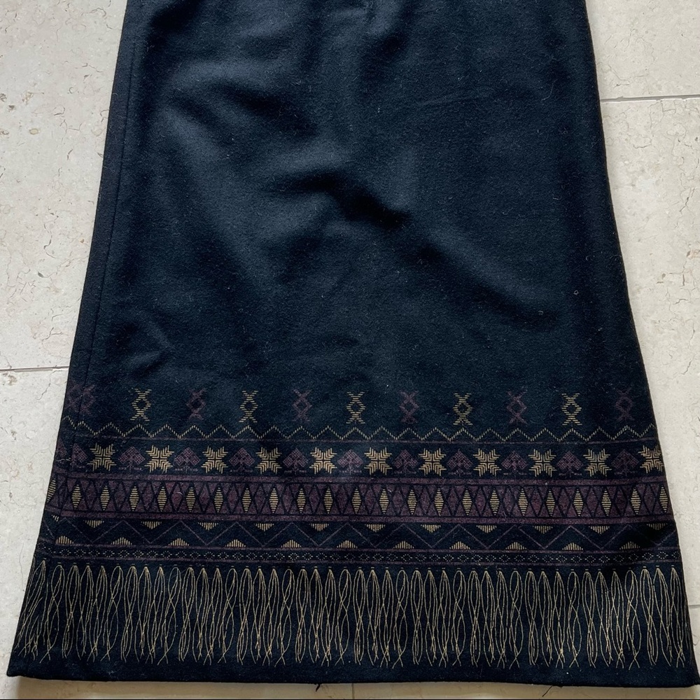 embroidered maxi skirt